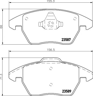 HELLA PAGID 8db355014511 -  Комплект тормозных колодок, дисковый тормоз
